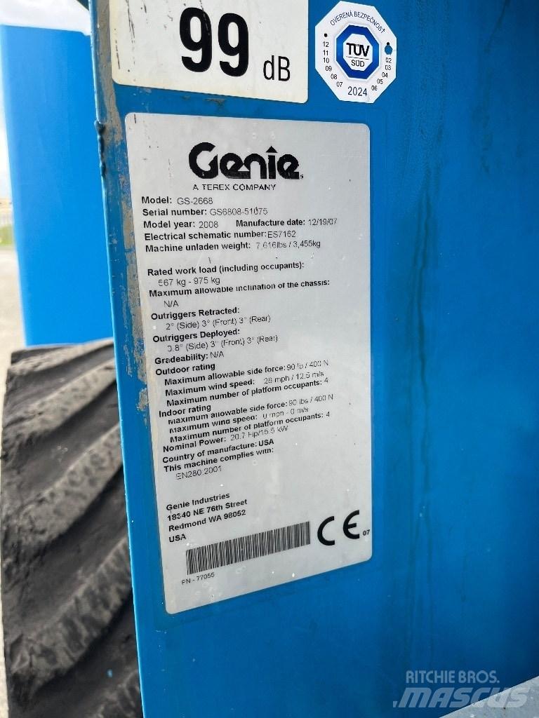 Genie GS 2668 RT Ollós emelők