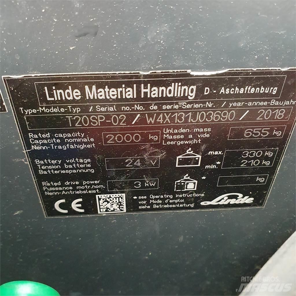 Linde T20SP-lang Alacsony emelőkocsi