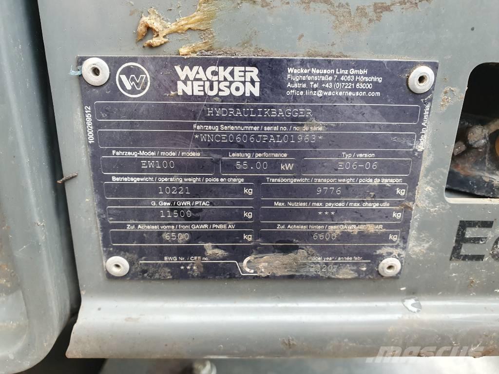 Wacker Neuson EW100 Gumikerekes kotrók