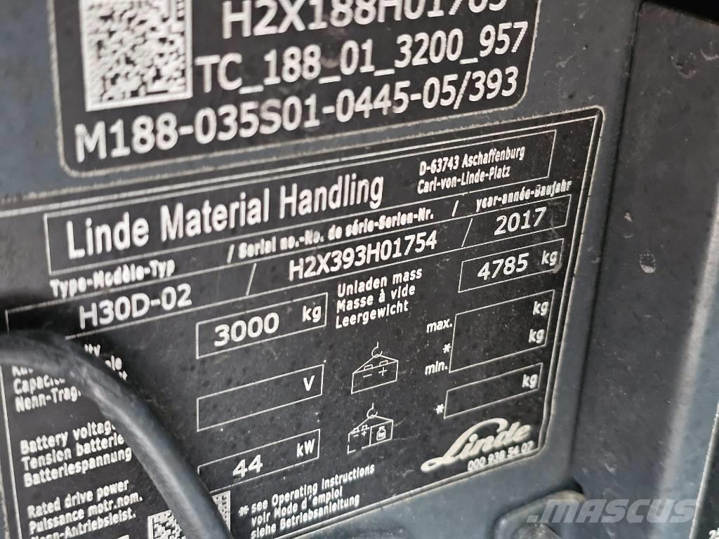Linde H30D-02 Dízel targoncák