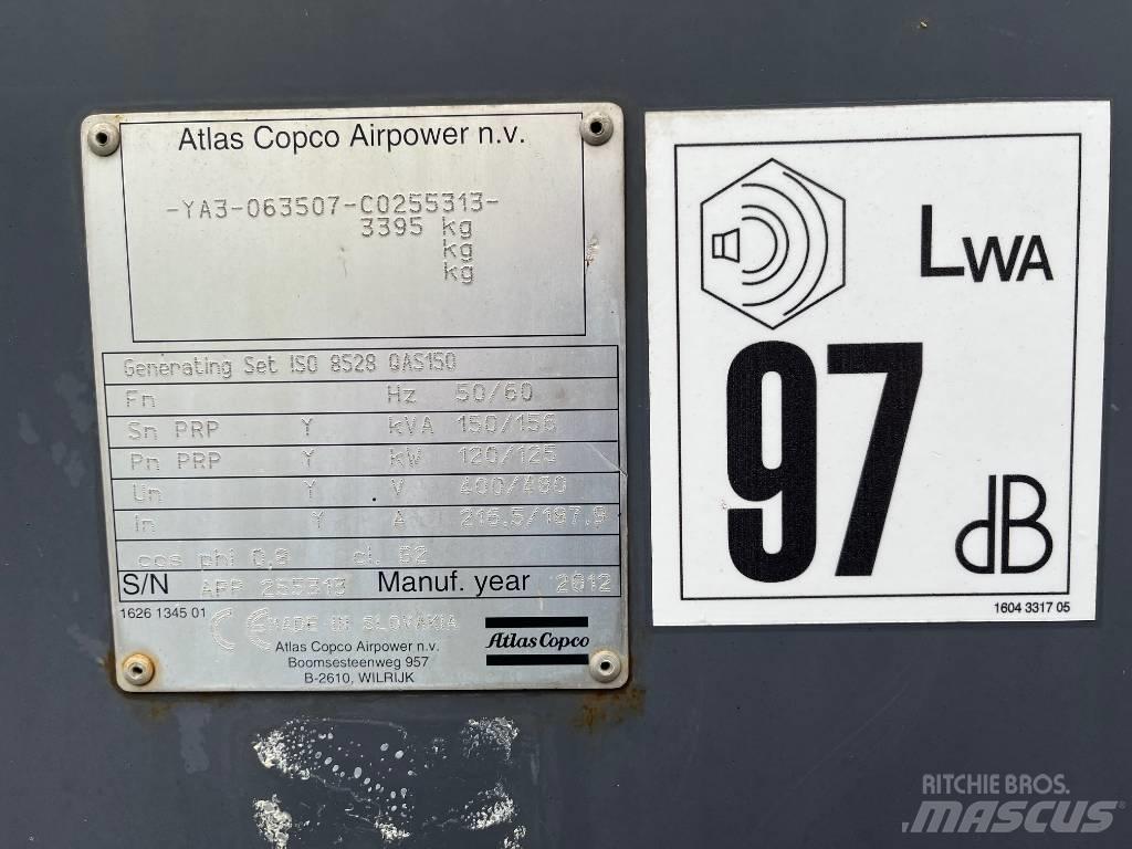 Atlas Copco QAS 150 Dízel áramfejlesztők