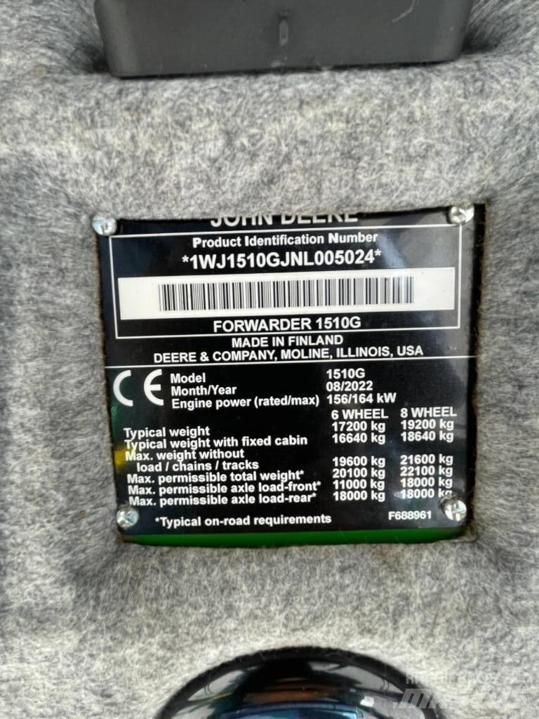 John Deere 1510G Kihordók