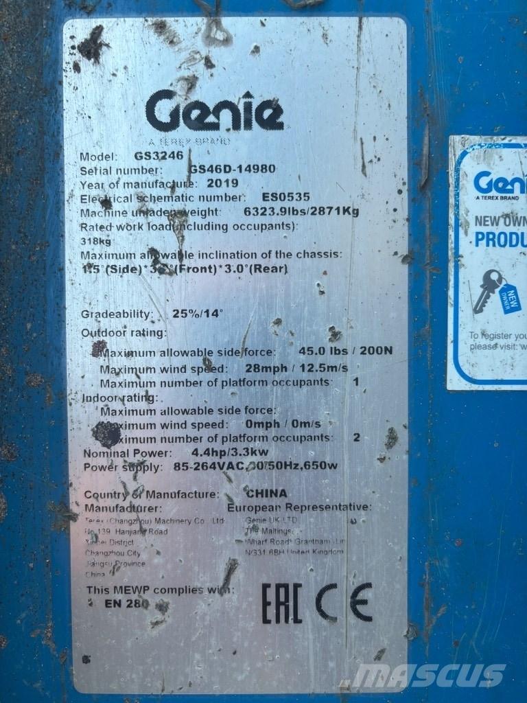 Genie GS 3246 Ollós emelők
