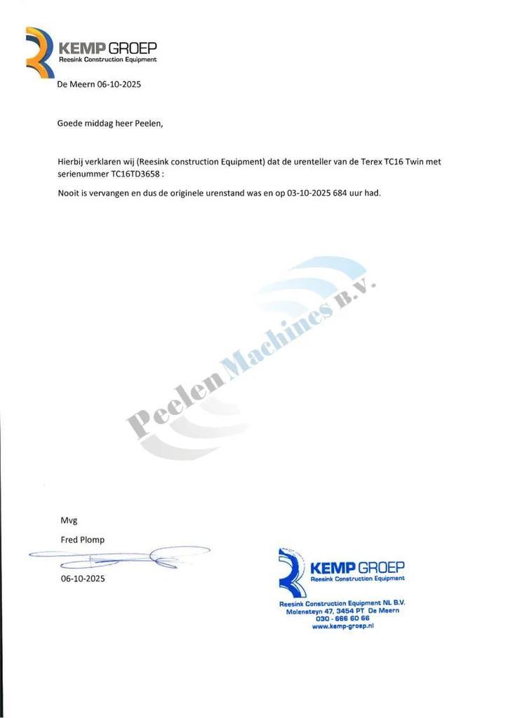 Terex TC16 Mini kotrók < 7t