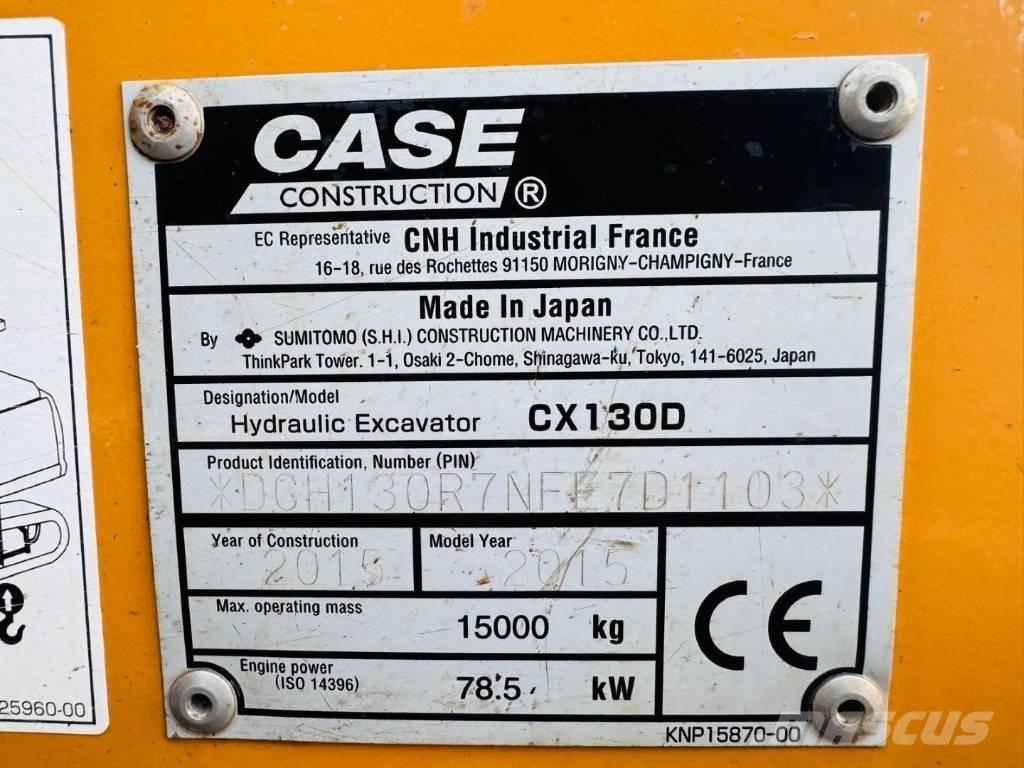 CASE CX 130 D Lánctalpas kotrók