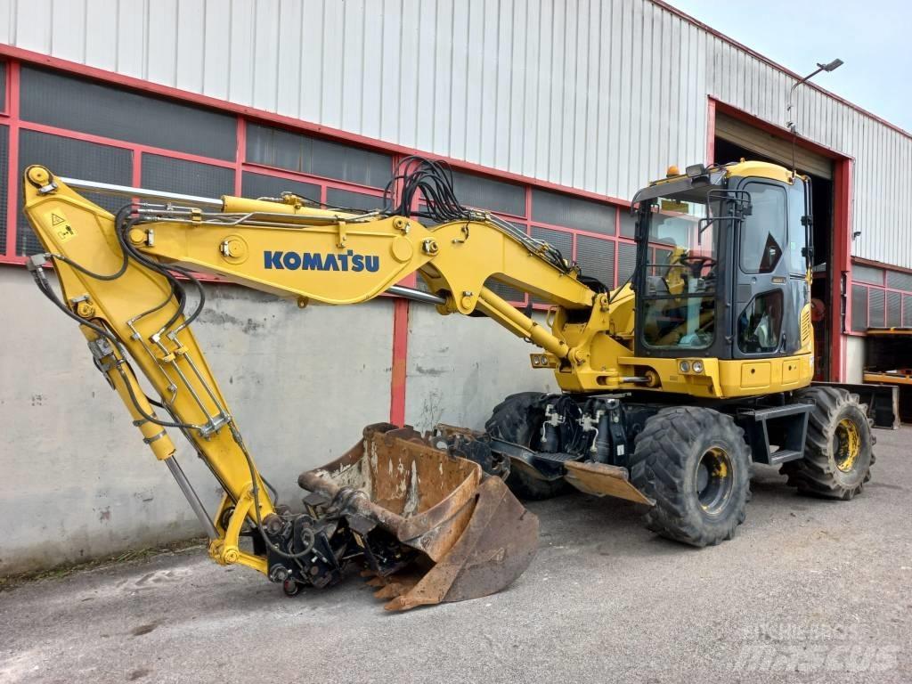 Komatsu PW 98 MR Gumikerekes kotrók