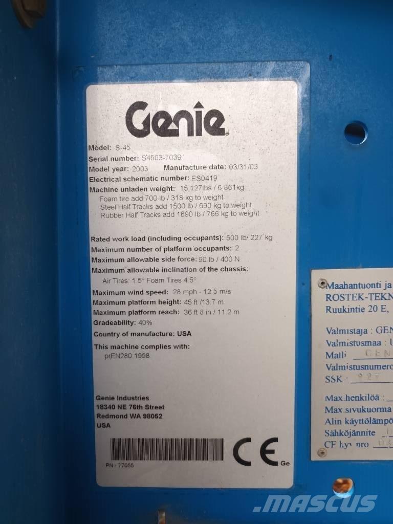 Genie S 45 RT Teleszkópos emelők