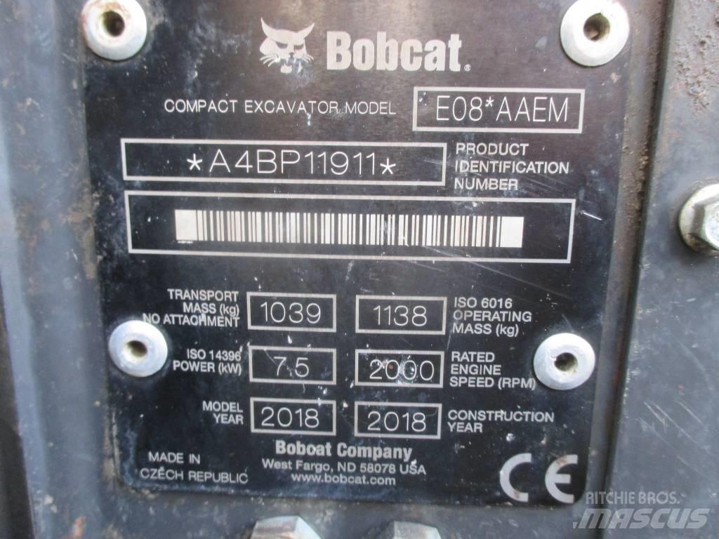 Bobcat E 08 Mini kotrók < 7t