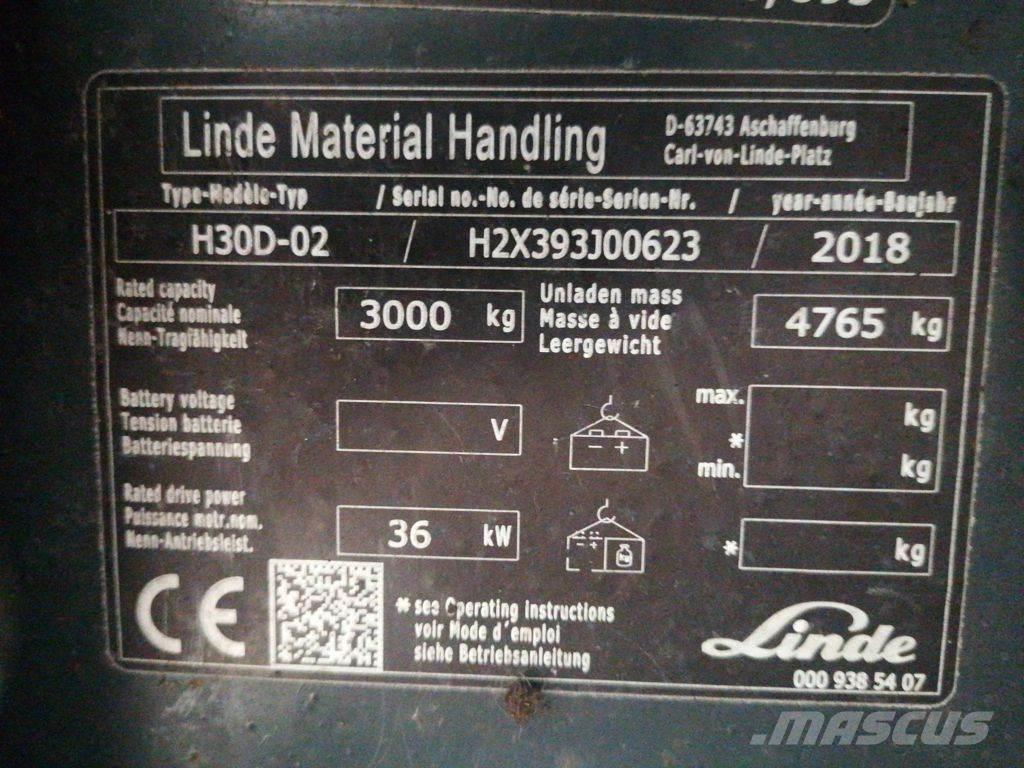 Linde H30D-02 Dízel targoncák