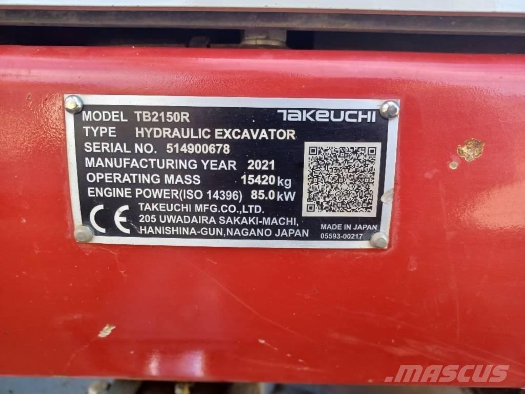 Takeuchi TB 2150 R Lánctalpas kotrók