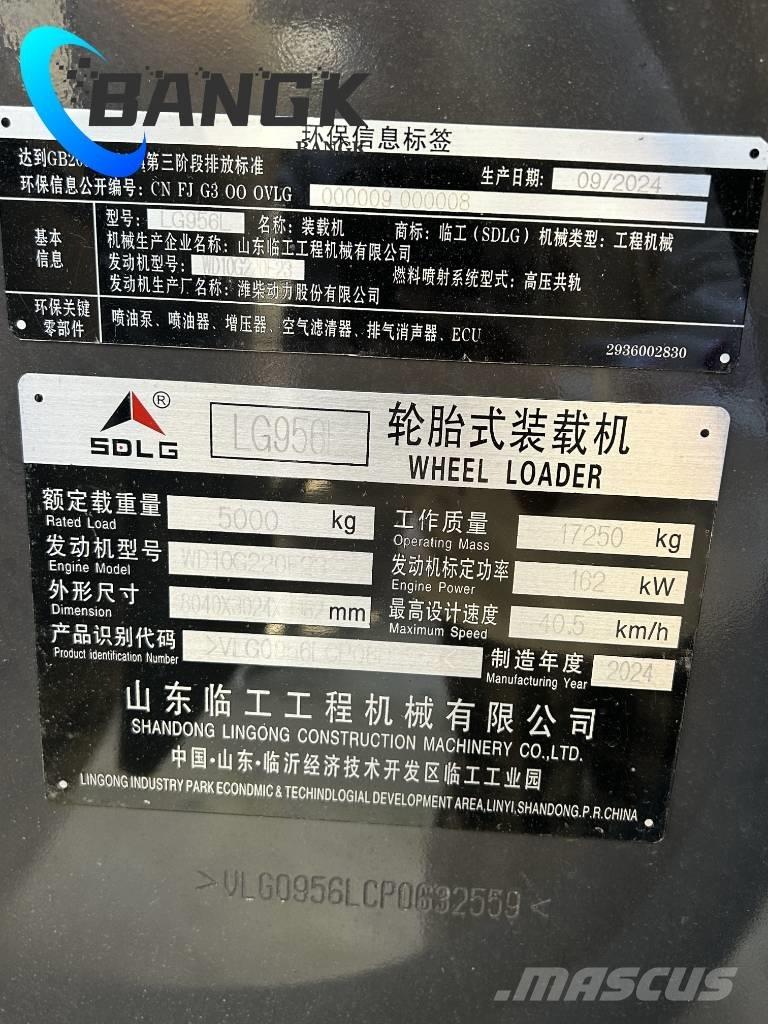 SDLG LG 956 L Gumikerekes homlokrakodók