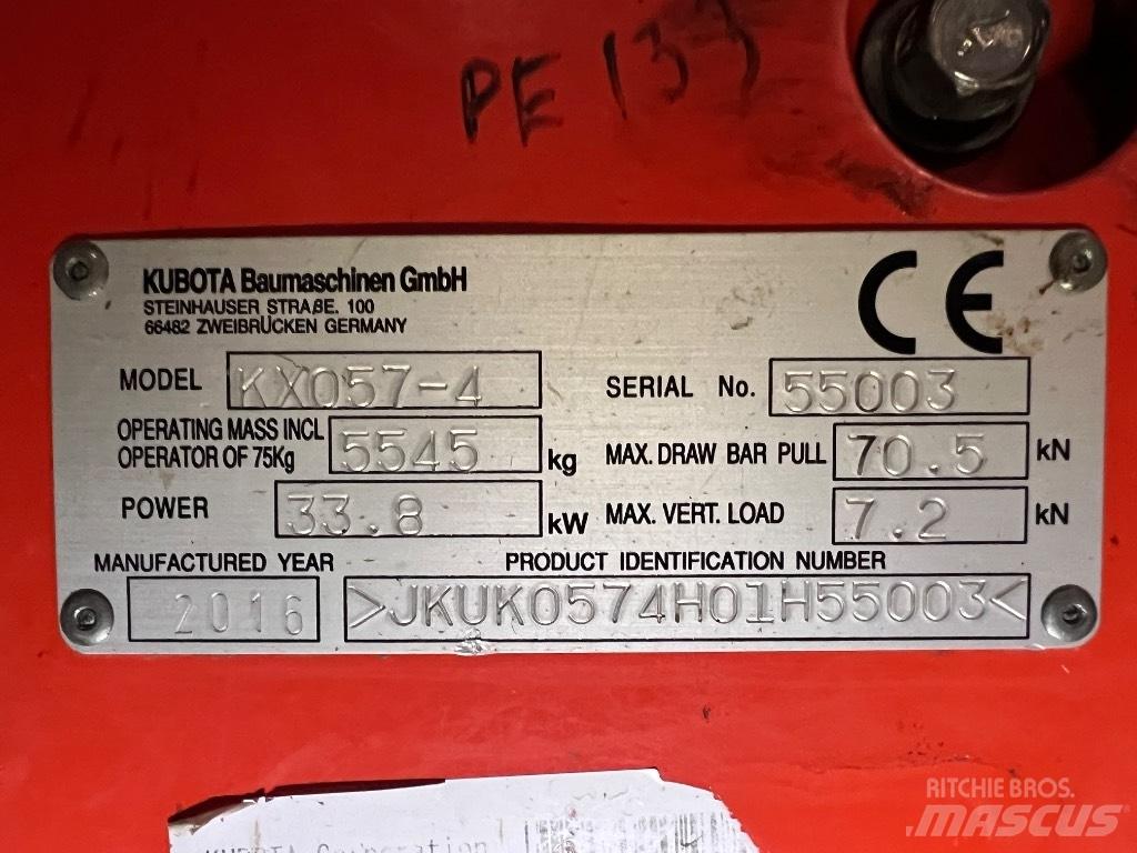 Kubota KX057 Mini kotrók < 7t