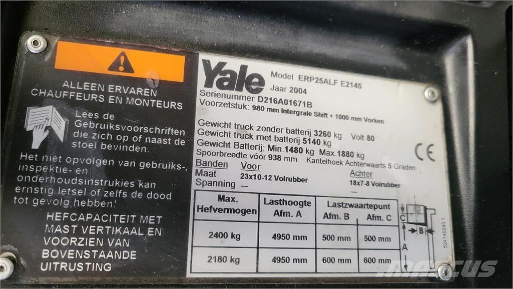 Yale ERP25ALF Elektromos targoncák
