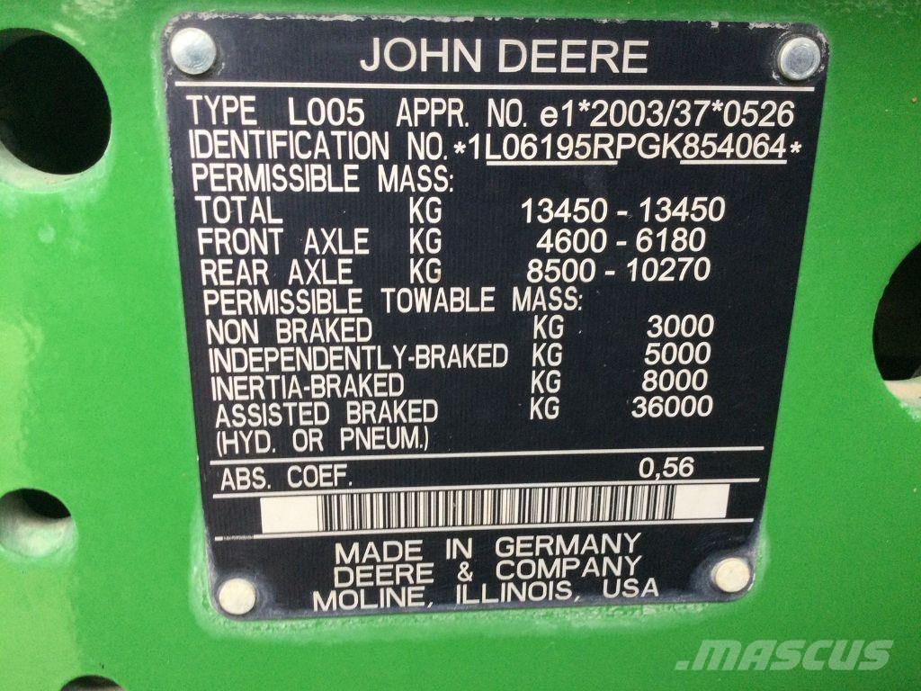 John Deere 6195R Traktorok