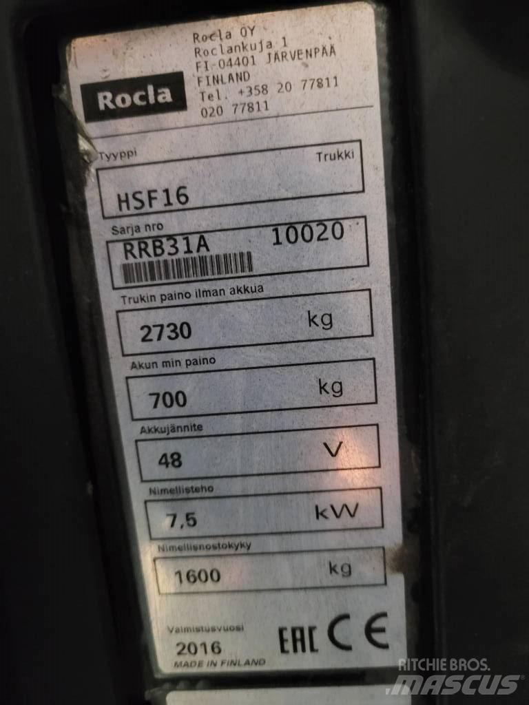 Rocla HSF16 Tolóoszlopos targonca