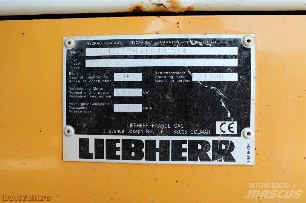 Liebherr R 922 LC Lánctalpas kotrók