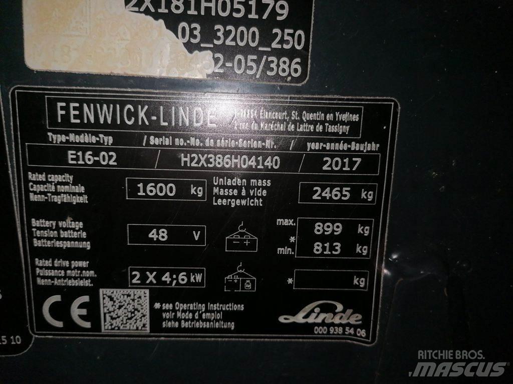 Linde E16-02 Elektromos targoncák
