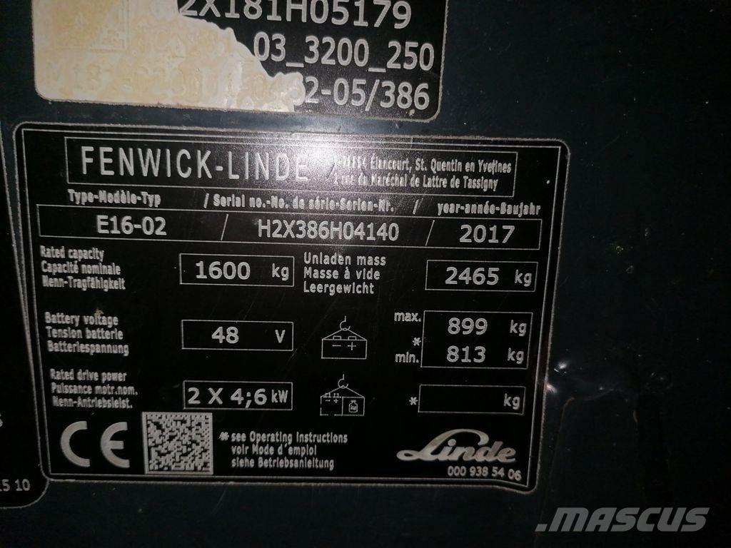 Linde E16-02 Elektromos targoncák