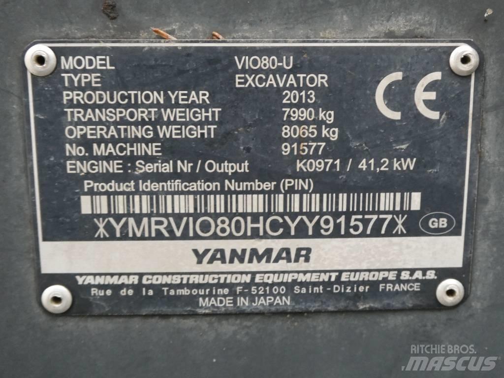 Yanmar Vio 80 U Közepes (midi) kotrók 7 t - 12 t