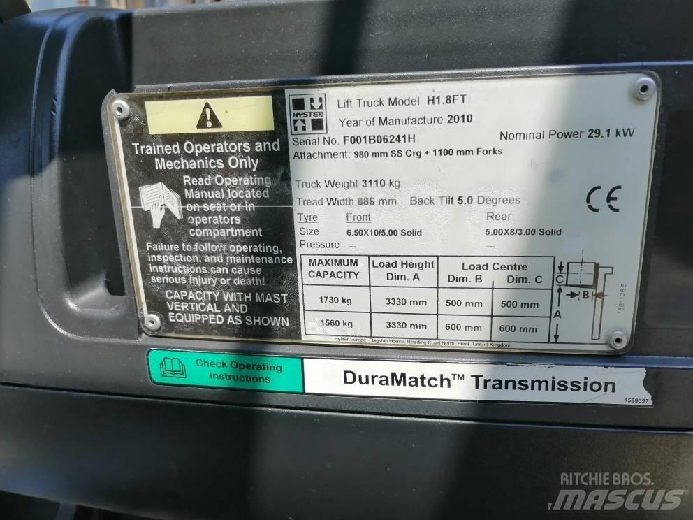 Hyster H 1.8 FT Dízel targoncák