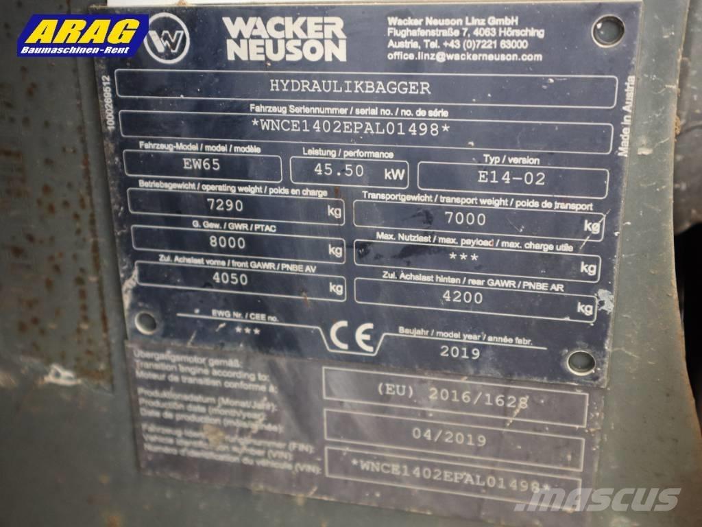 Wacker Neuson EW 65 Gumikerekes kotrók