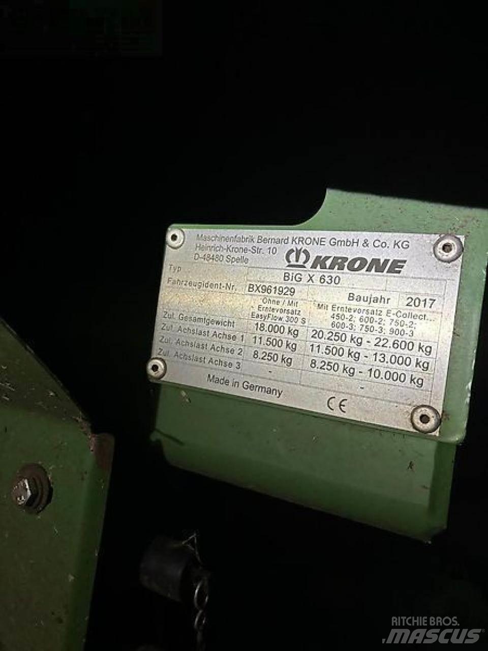 Krone big x 630 Önjáró szecskázók