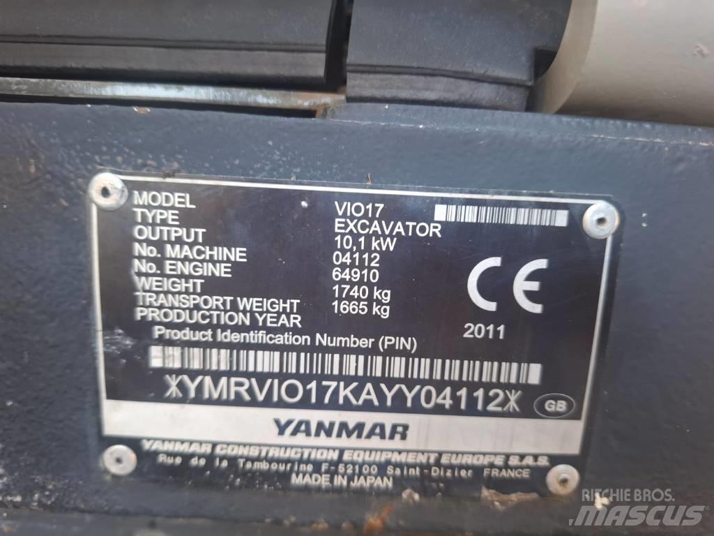Yanmar Vio 17 Mini kotrók < 7t