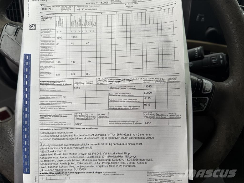 Volvo FH 520 6X2 Horgos rakodó teherautók
