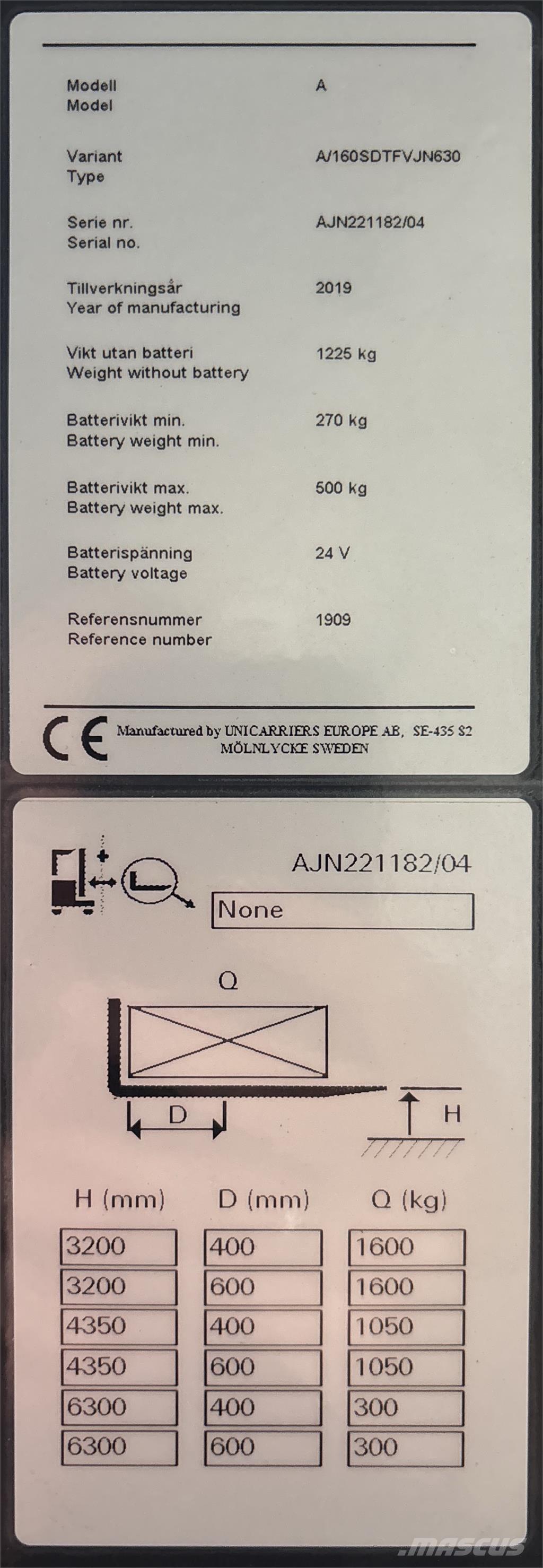 Atlet A160 Elektromos gyalogkíséretű targoncák