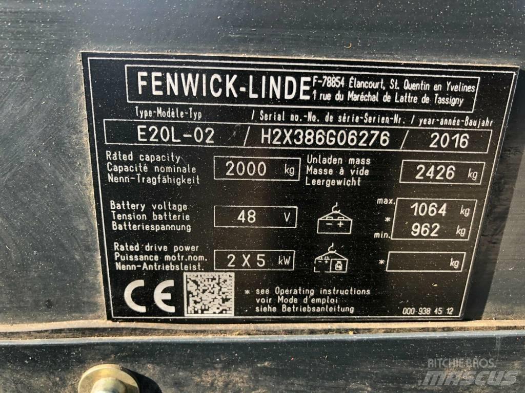 Linde E 20 L-02 Elektromos targoncák