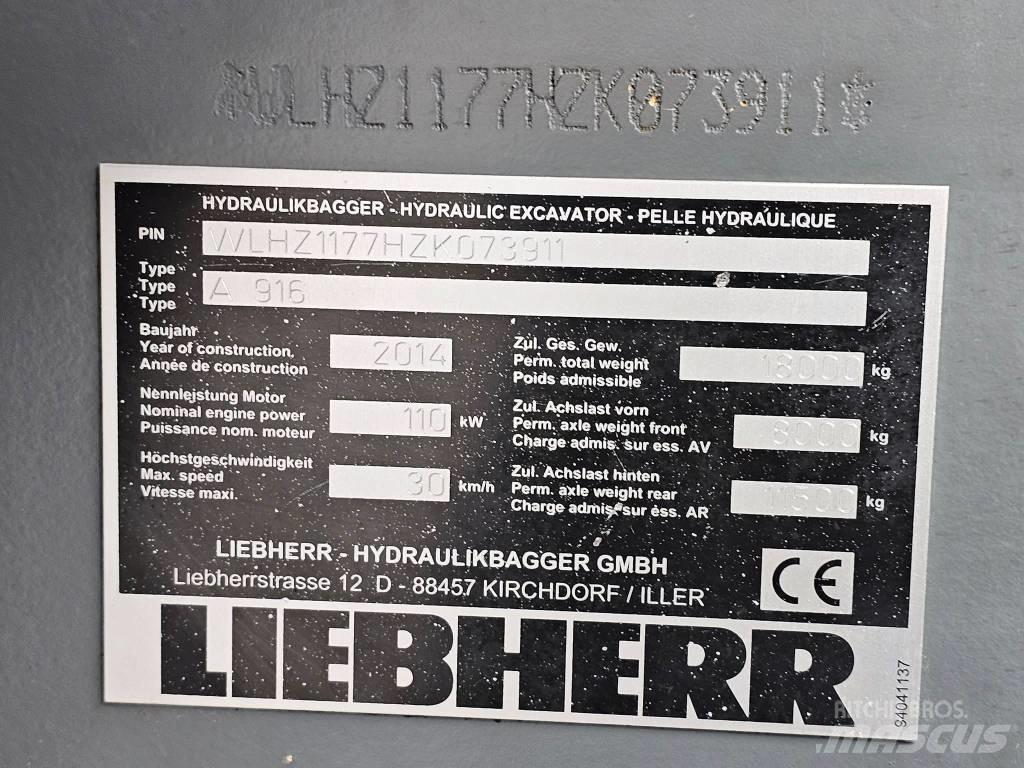 Liebherr A 916 Gumikerekes kotrók