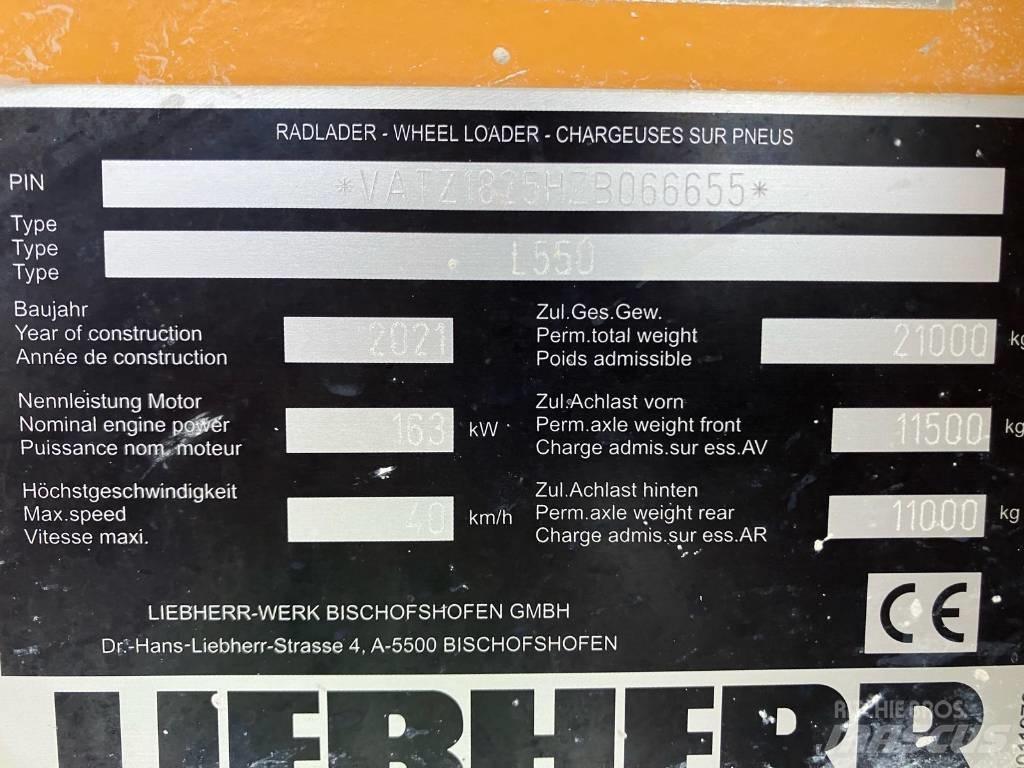 Liebherr L550 Xpower Gumikerekes homlokrakodók