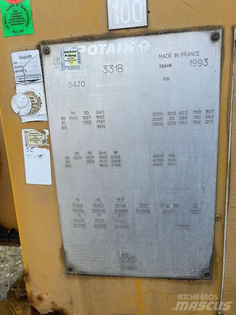 Potain GTMR 331 B Torony daruk