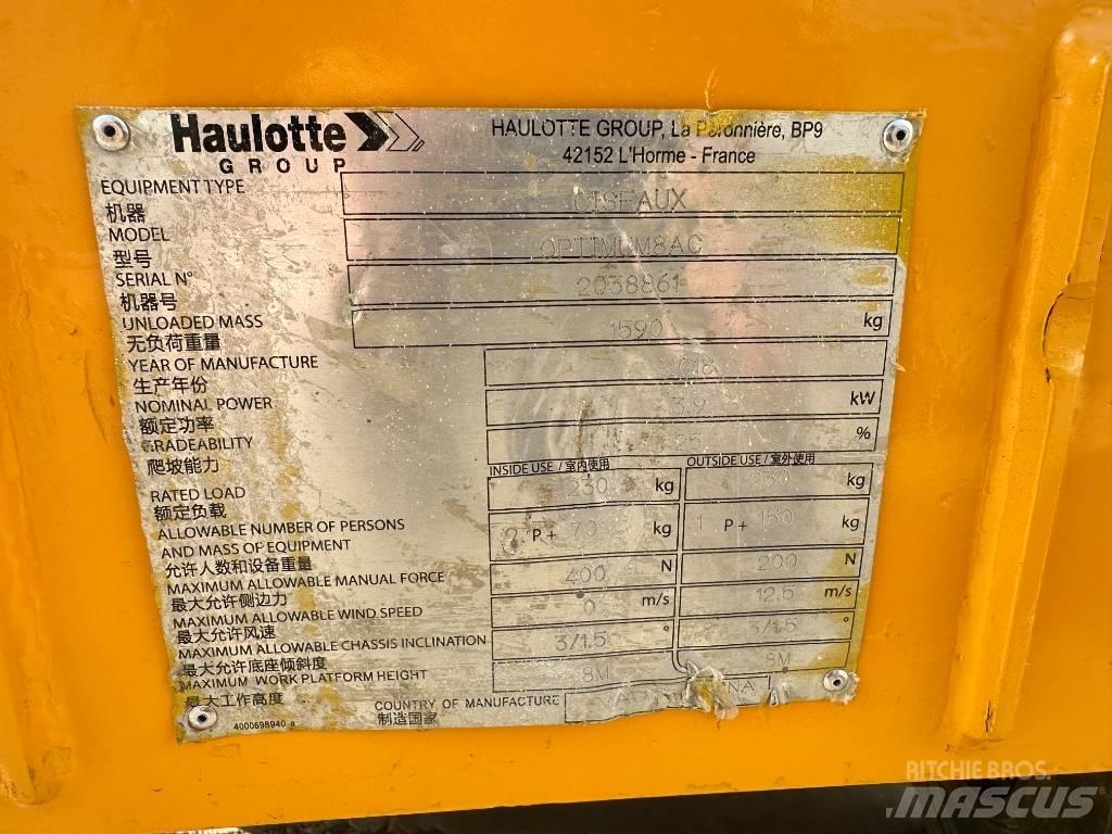 Haulotte OPTIMUM 8 Ollós emelők