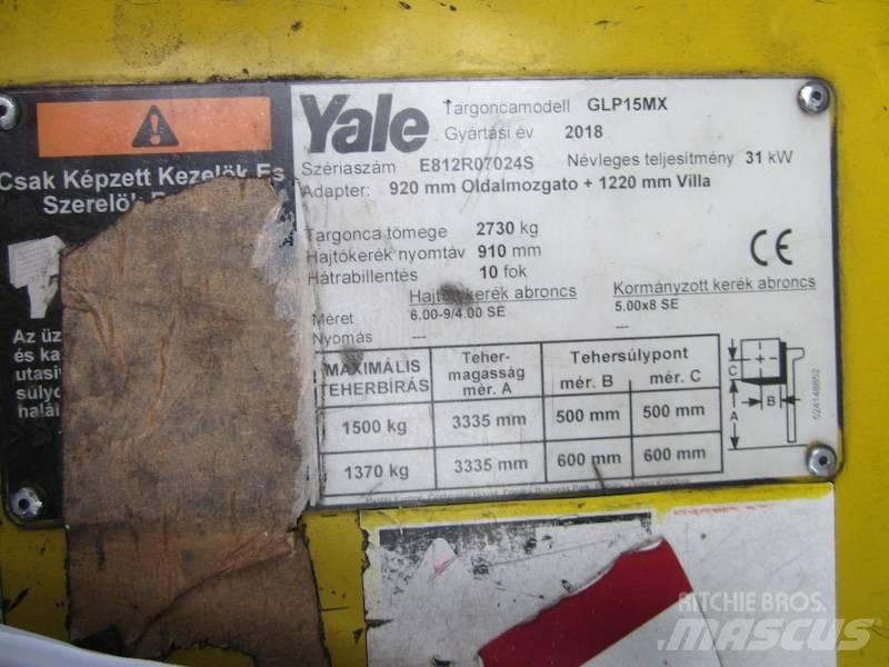 Yale GLP15MX Gázüzemű targoncák