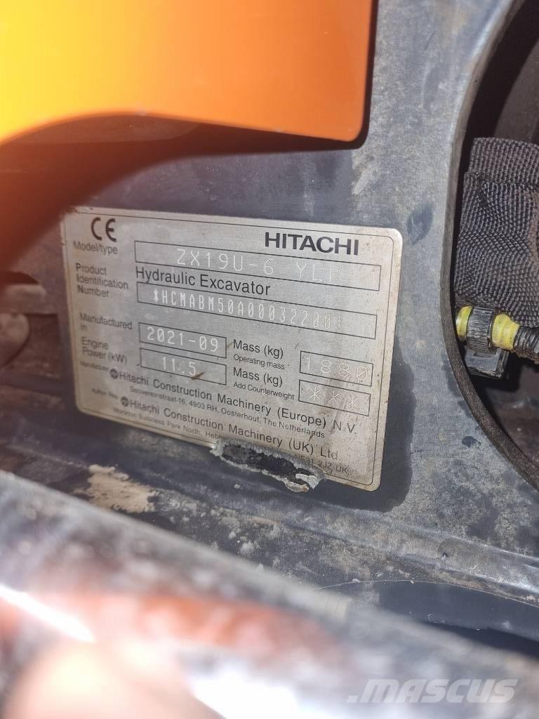 Hitachi ZX 19 U Mini kotrók < 7t