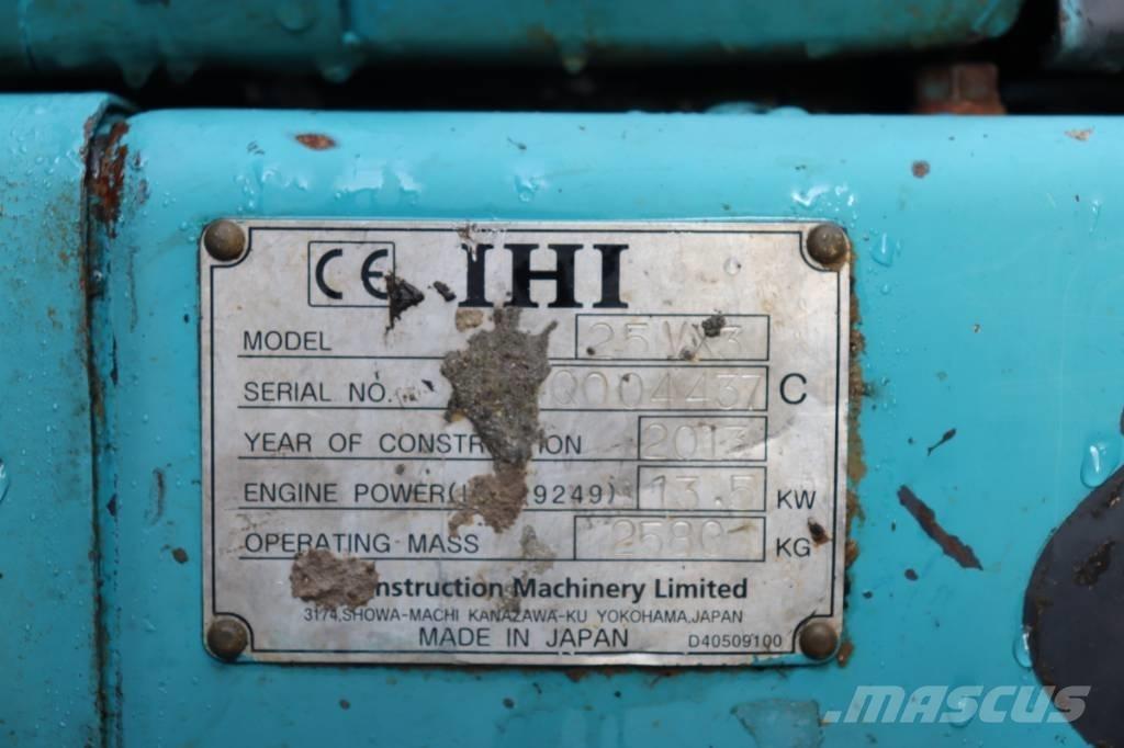 IHI 25 VX 3 Mini kotrók < 7t