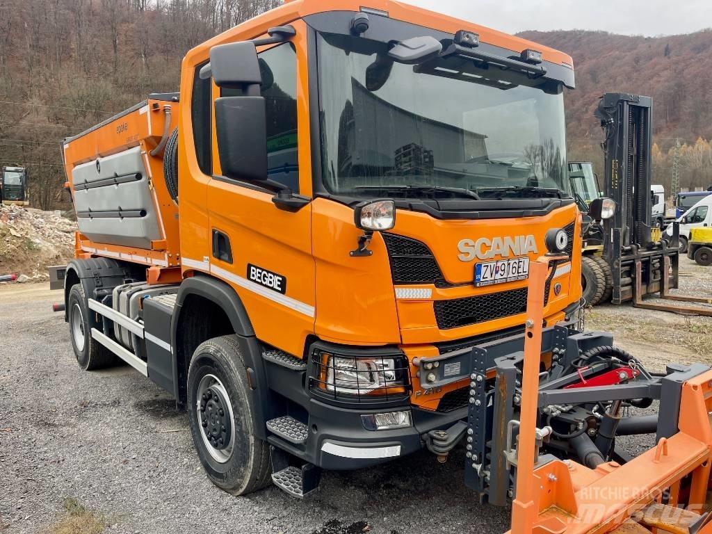 Scania P 410 Homok és Sószórók