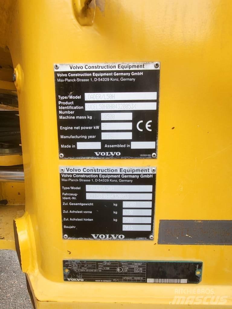 Volvo L 50 H Gumikerekes homlokrakodók