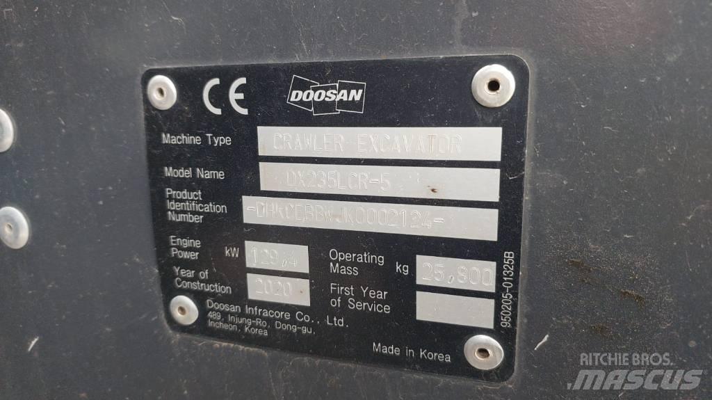 Doosan DX235LCR-5 Lánctalpas kotrók