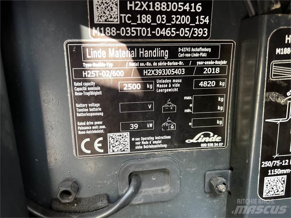 Linde H25T/600 Gázüzemű targoncák