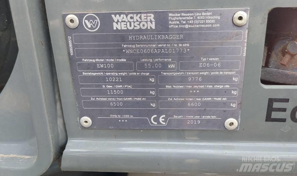 Wacker Neuson EW100 Gumikerekes kotrók