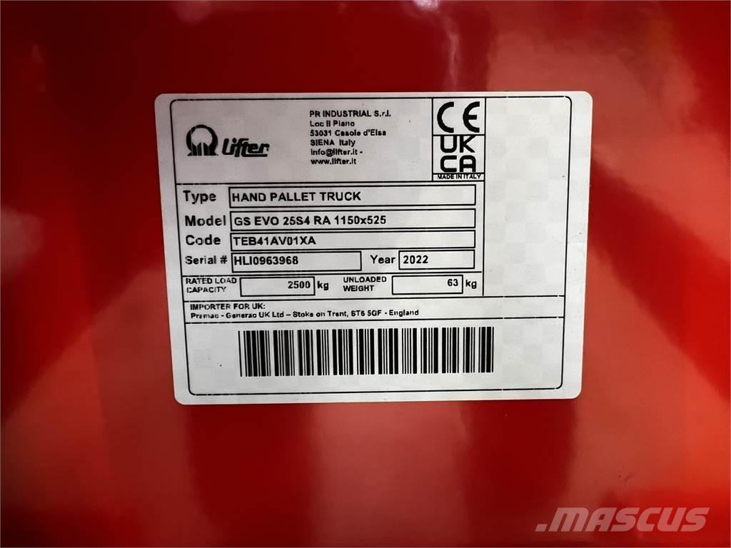 Pramac GS EVO 25 Kézi raklapemelő