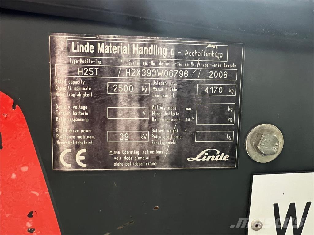 Linde H25T Gázüzemű targoncák