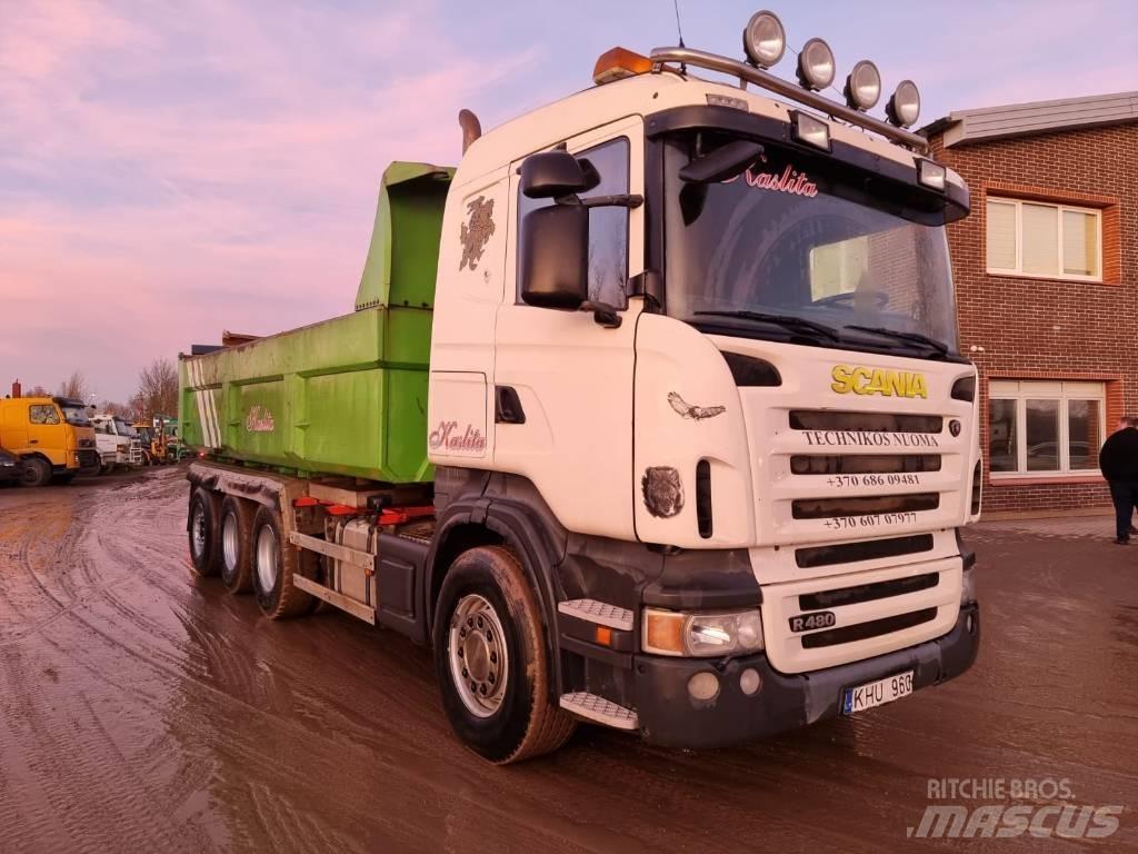 Scania R 480 8X4 Hidraulikus konténerszállító