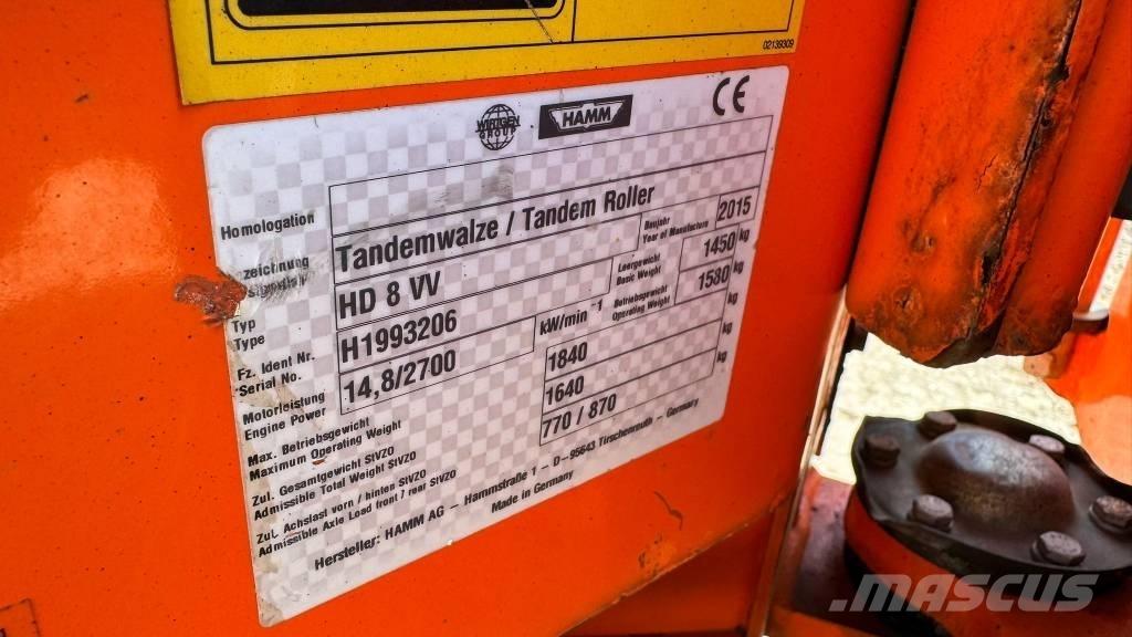 Hamm HD 8 VV Ikerdobos hengerek