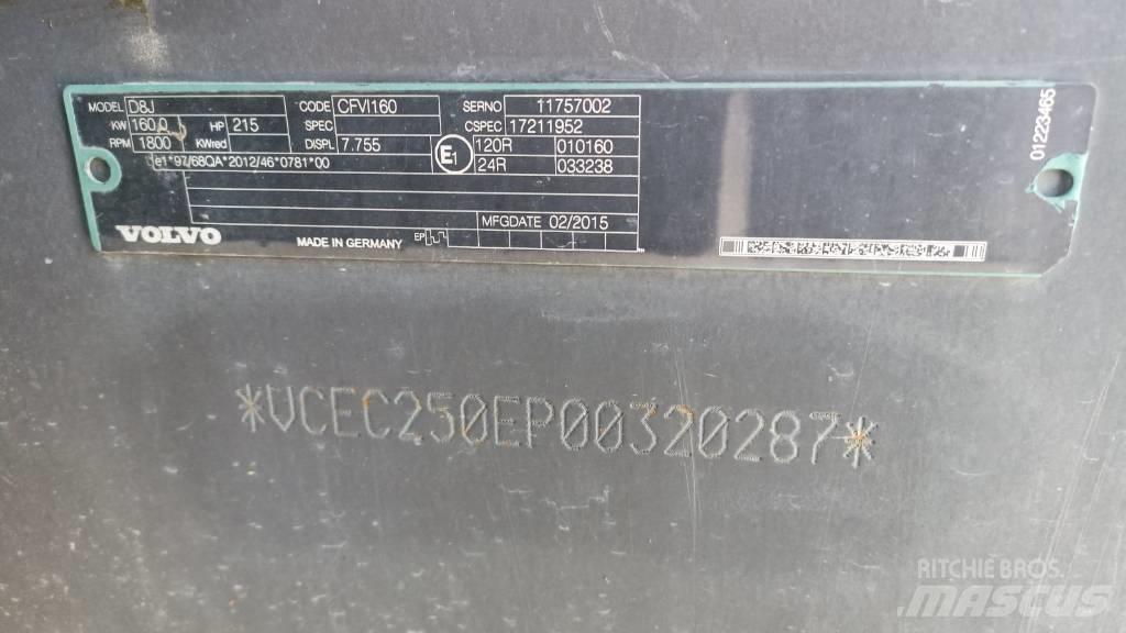 Volvo EC 250 EL Lánctalpas kotrók