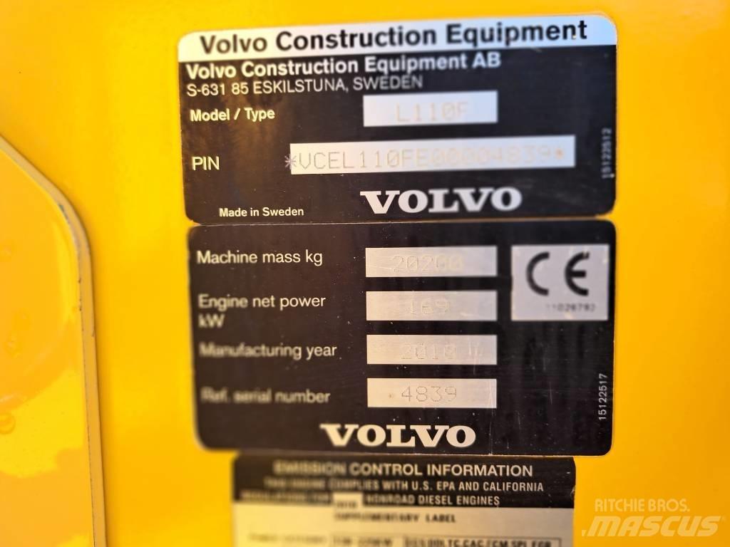 Volvo L 110 F Gumikerekes homlokrakodók