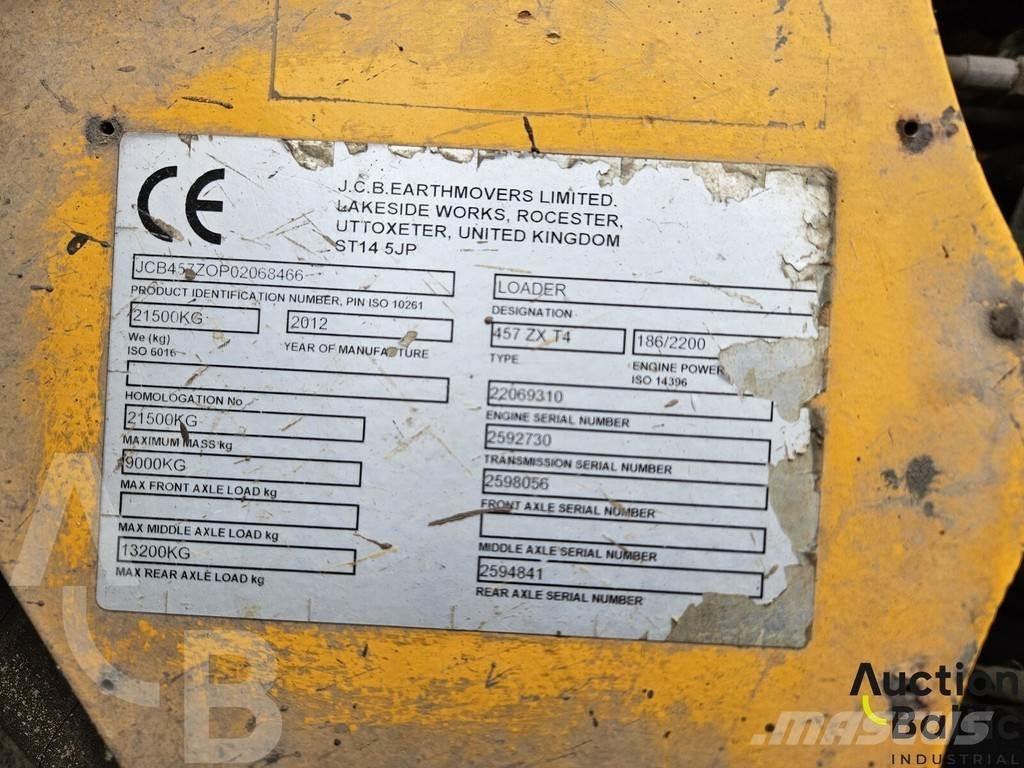 JCB 457 ZX Gumikerekes homlokrakodók