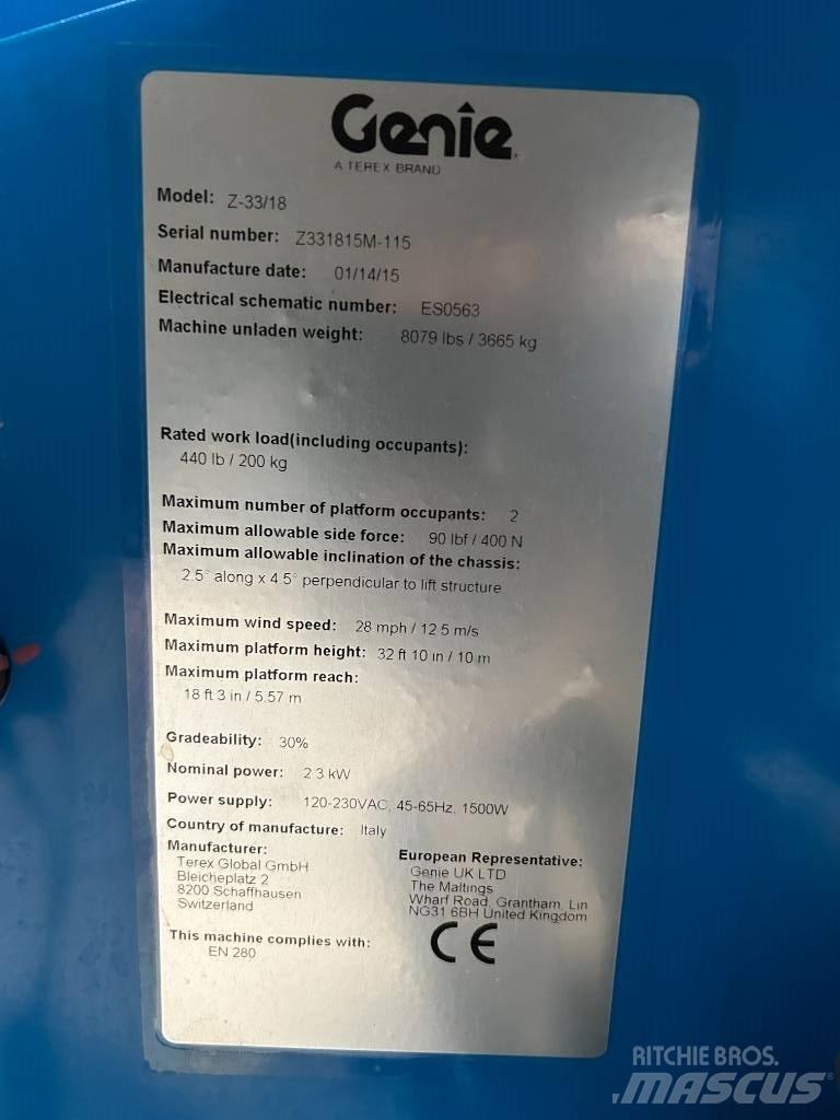 Genie Z 33/18 Karos emelők
